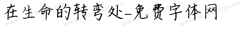 在生命的转弯处字体转换