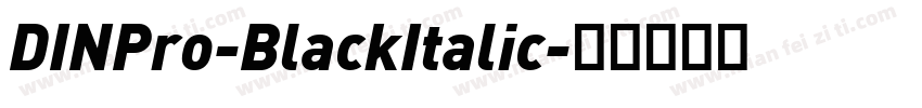 DINPro-BlackItalic字体转换