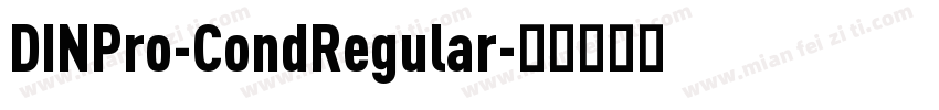 DINPro-CondRegular字体转换