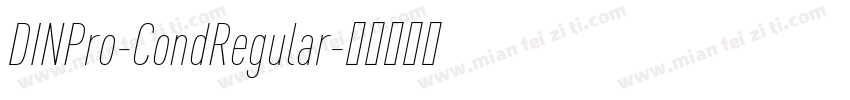 DINPro-CondRegular字体转换