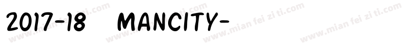 2017-18曼城ManCity字体转换
