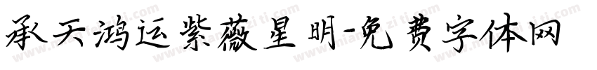 承天鸿运紫薇星明字体转换