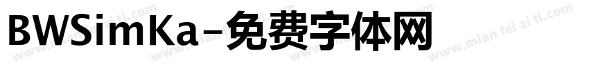 BWSimKa字体转换