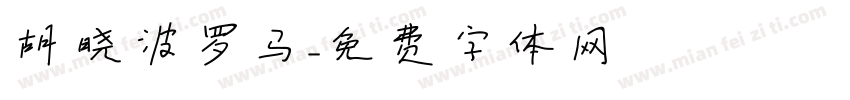 胡晓波罗马字体转换