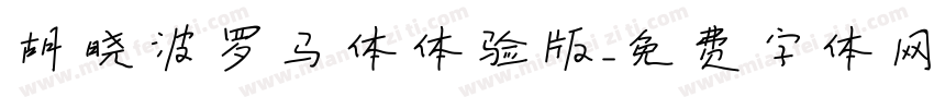 胡晓波罗马体体验版字体转换