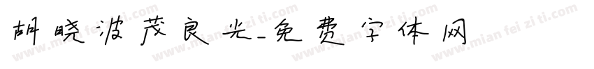 胡晓波茂良光字体转换