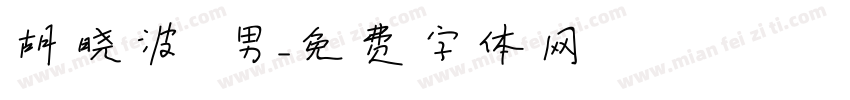 胡晓波鞥男字体转换