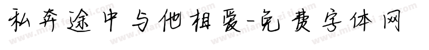 私奔途中与他相爱字体转换