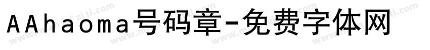 AAhaoma号码章字体转换