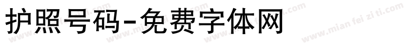护照号码字体转换