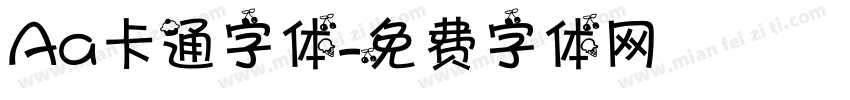 Aa卡通字体字体转换