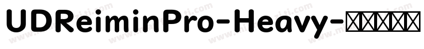 UDReiminPro-Heavy字体转换