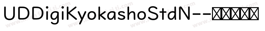 UDDigiKyokashoStdN-字体转换