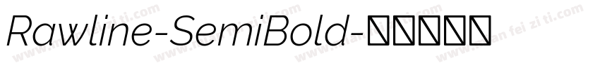 Rawline-SemiBold字体转换