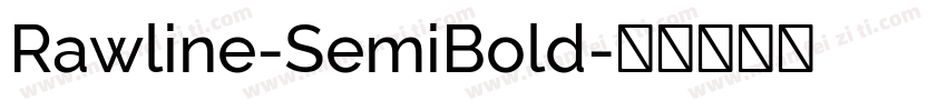 Rawline-SemiBold字体转换