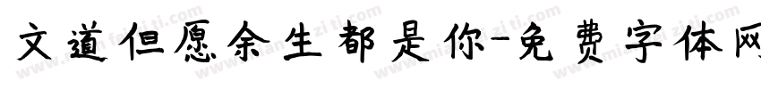 文道但愿余生都是你字体转换