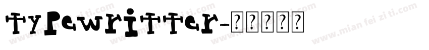 typewritter字体转换