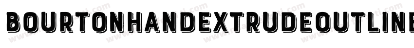 BourtonHandExtrudeOutlineBold字体转换