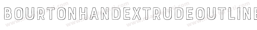 BourtonHandExtrudeOutlineBold字体转换