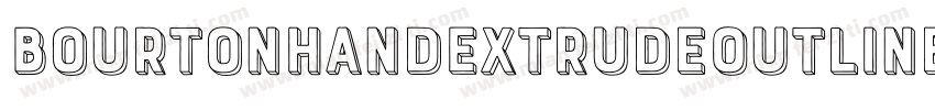 BourtonHandExtrudeOutlineBold字体转换