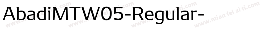 AbadiMTW05-Regular字体转换