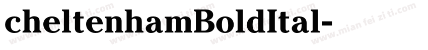 cheltenhamBoldItal字体转换