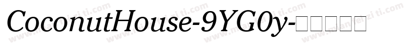 CoconutHouse-9YG0y字体转换