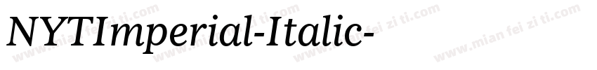 NYTImperial-Italic字体转换