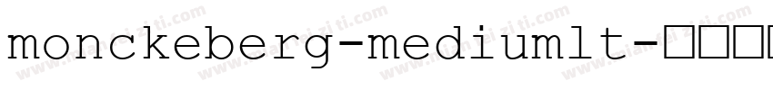 monckeberg-mediumlt字体转换