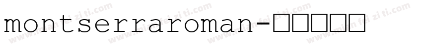 montserraroman字体转换