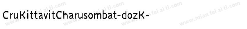 CruKittavitCharusombat-dozK字体转换
