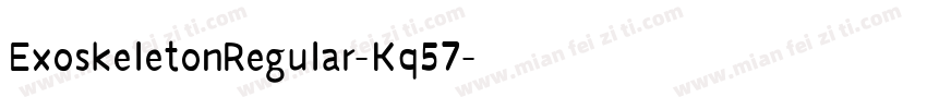 ExoskeletonRegular-Kq57字体转换