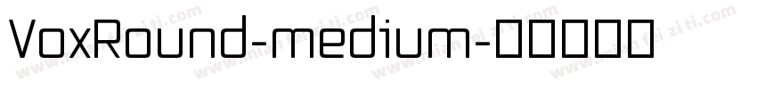 VoxRound-medium字体转换