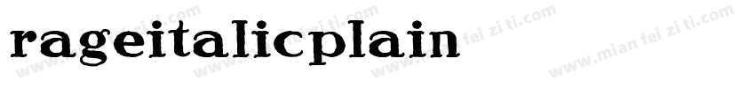 rageitalicplain字体转换
