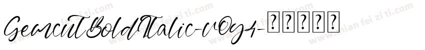GemcutBoldItalic-vOy4字体转换