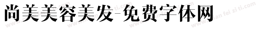 尚美美容美发字体转换