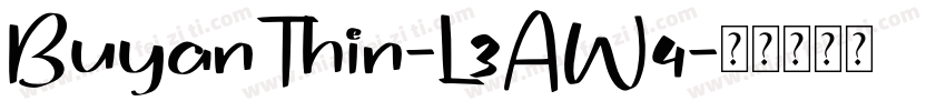 BuyanThin-L3AW4字体转换