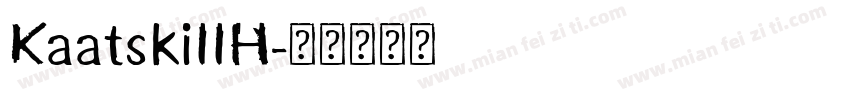 KaatskillH字体转换
