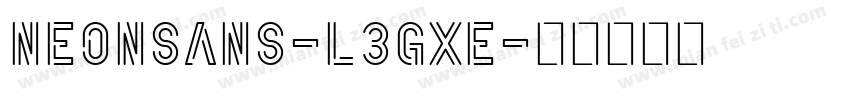 NeonSans-L3GXE字体转换