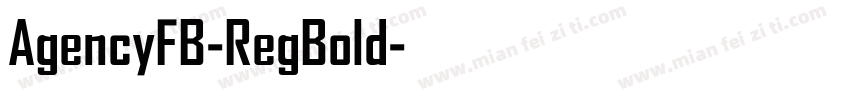 AgencyFB-RegBold字体转换