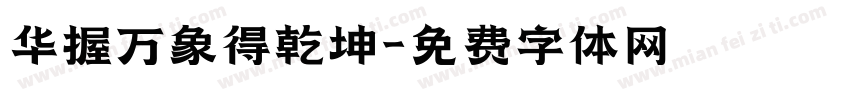 华握万象得乾坤字体转换