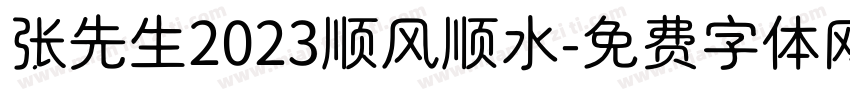 张先生2023顺风顺水字体转换