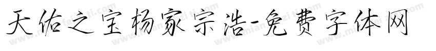 天佑之宝杨家宗浩字体转换