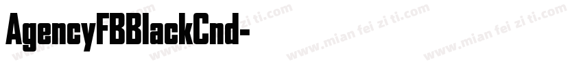 AgencyFBBlackCnd字体转换