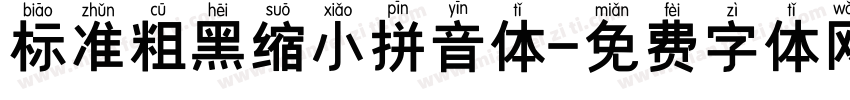标准粗黑缩小拼音体字体转换