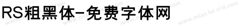 RS粗黑体字体转换