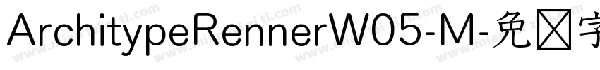 ArchitypeRennerW05-M字体转换