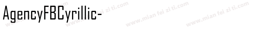 AgencyFBCyrillic字体转换