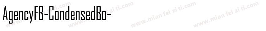 AgencyFB-CondensedBo字体转换