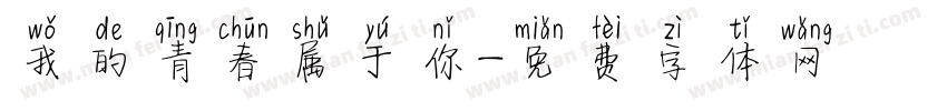 我的青春属于你字体转换